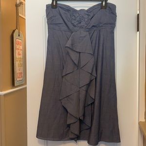 JCrew Strapless Chambray Dress